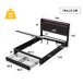 Cama 1, USB, Tipo C, Cama doble, Cajón, Luz LED 210x164 Cama 1, USB, Tipo C, Cama doble, Cajón, Luz LED 210x164 Gris