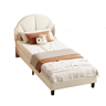 Cama de 90x200 cm com cabeceira regulável em altura, cama de solteiro em veludo com encosto e cabeceira estofados, fácil montagem