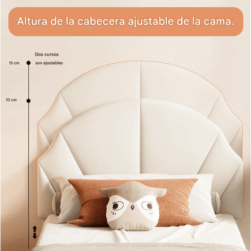 Cama de 90x200 cm com cabeceira regulável em altura, cama de solteiro em veludo com encosto e cabeceira estofados, fácil montagem Cama de 90x200 cm com cabeceira regulável em altura, cama de solteiro em veludo com encosto e cabeceira estofados, fácil montagem