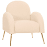 Poltrona retrô para coquetel em tecido chenille creme com estofamento extra grosso de 22 cm 04_0006858