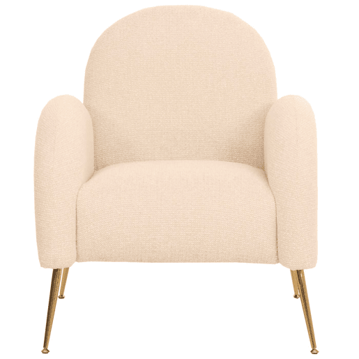 Poltrona retrô para coquetel em tecido chenille creme com estofamento extra grosso de 22 cm 04_0006858
