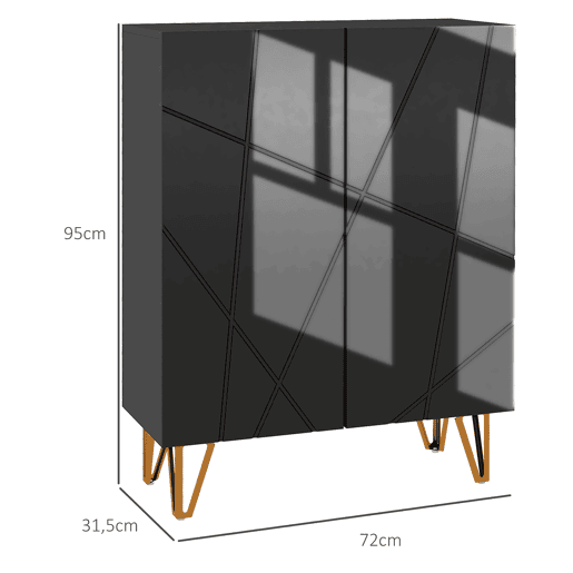 Sapateira de entrada com prateleiras ajustáveis, fechamento suave, para 15 a 20 pares de sapatos, 72 x 31,5 x 95 cm, preta Sapateira de entrada com prateleiras ajustáveis, fechamento suave, para 15 a 20 pares de sapatos, 72 x 31,5 x 95 cm, preta