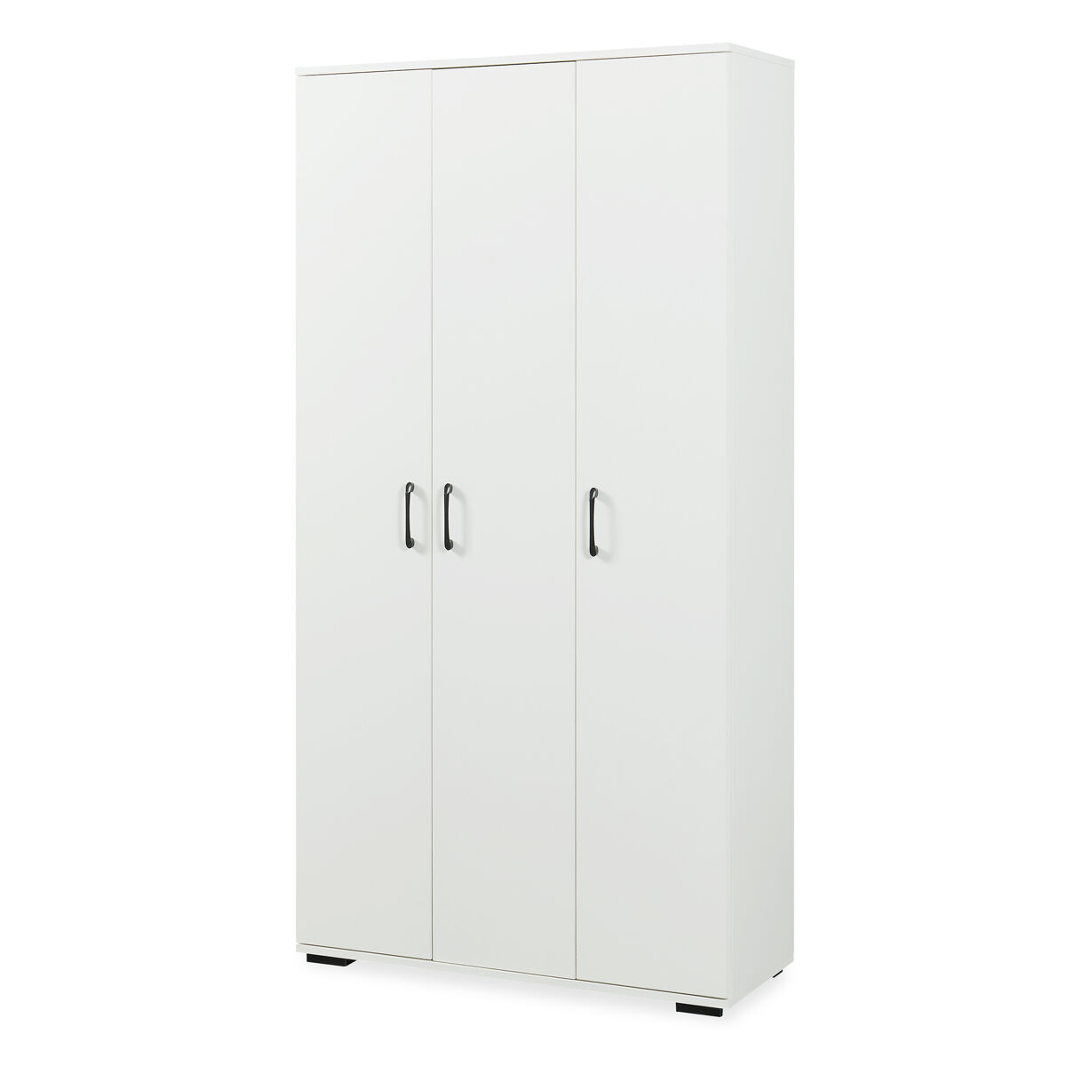 Armario multiusos chalvefted 3 puertas 6 compartimentos 175x90x35cm blanco [en.casa]