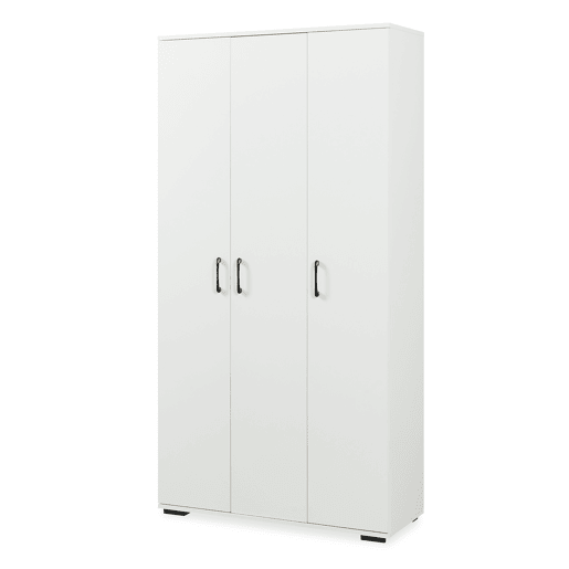 Armário multifuncional Chalvefted com 3 portas e compartimentos 175x90x35 cm Branco en.casa