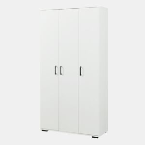 Armário multifuncional Chalvefted com 3 portas e compartimentos 175x90x35 cm Branco en.casa