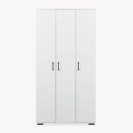 Armário multifuncional Chalvefted com 3 portas e compartimentos 175x90x35 cm Branco en.casa