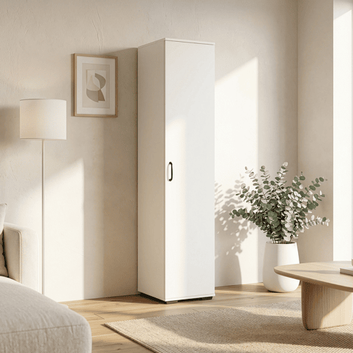 Armário multifuncional Chalvefted com 1 porta 175 x 37 x 35 cm Branco en.casa
