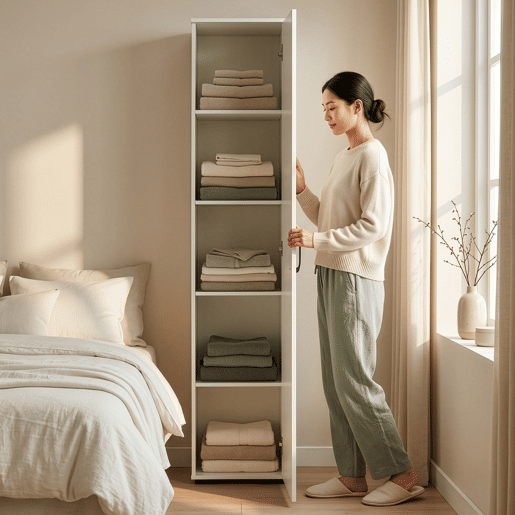 Armário multifuncional Chalvefted com 1 porta 175 x 37 x 35 cm Branco en.casa
