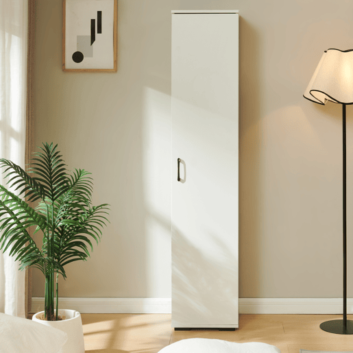 Armário multifuncional Chalvefted com 1 porta 175 x 37 x 35 cm Branco en.casa