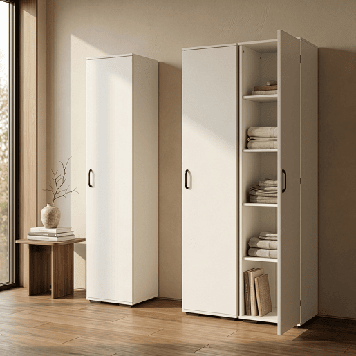 Armário multifuncional Chalvefted com 1 porta 175 x 37 x 35 cm Branco en.casa