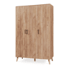 Roupeiro Norg 3 portas 1 varão 4 compartimentos 191x120x52 cm Aspecto carvalho en.casa