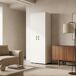Armario multiusos Chalvefted 2 puertas compartimentos y escobero 60 Armario multiusos Chalvefted 2 puertas compartimentos y escobero 60 Blanco