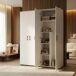 Armario multiusos Chalvefted 2 puertas compartimentos y escobero 60 Armario multiusos Chalvefted 2 puertas compartimentos y escobero 60 Blanco