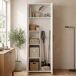 Armario multiusos Chalvefted 2 puertas compartimentos y escobero 60 Armario multiusos Chalvefted 2 puertas compartimentos y escobero 60 Blanco