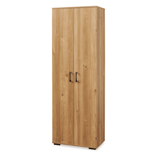 Armário multifuncional Chalvefted com 2 portas e compartimento para vassouras 175x60x35 cm Carvalho en.casa