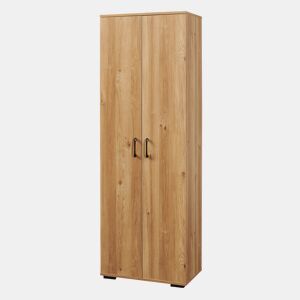 Armário multifuncional Chalvefted com 2 portas e compartimento para vassouras 175x60x35 cm Carvalho en.casa
