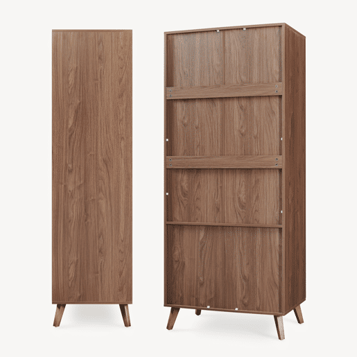 Roupeiro Norg 2 portas 1 varão 1 compartimento 191x80x52 cm Aspecto nogueira en.casa Roupeiro Norg 2 portas 1 varão 1 compartimento 191x80x52 cm Aspecto nogueira en.casa