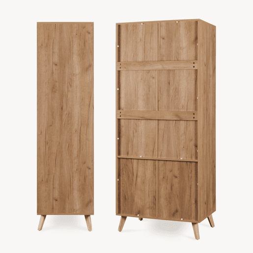 Roupeiro Norg 2 portas 1 varão 1 compartimento 191x80x52 cm Aspecto carvalho en.casa