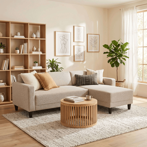 Sofá Bob Chaise Longue, 3 Lugares, Sofá de Canto Reversível, Bege Sofá Bob Chaise Longue, 3 Lugares, Sofá de Canto Reversível, Bege