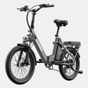 Bicicleta elétrica FAFREES F20 leve - Motor de 250 W, bateria de 36 V 20 Ah, autonomia de 75 a 100 km, Freios a Disco Mecânicos - Cinza Escuro