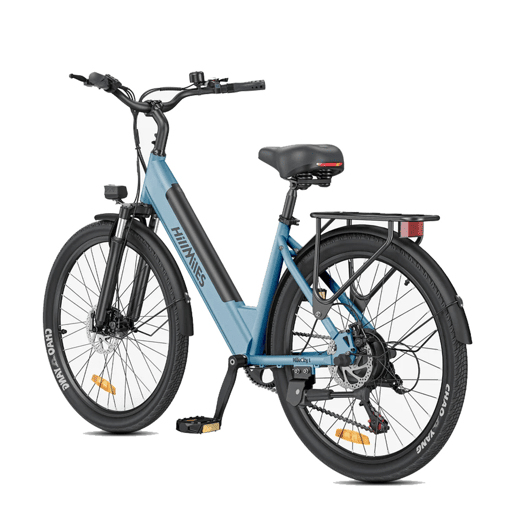 HillMilES MileCity 1 Bicicletas eléctricas - Motor 250W Bateria 36V13Ah 26 Polegadas Pneus Travão a disco mecânico - Azul