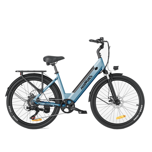 HillMilES MileCity 1 Bicicletas eléctricas - Motor 250W Bateria 36V13Ah 26 Polegadas Pneus Travão a disco mecânico - Azul