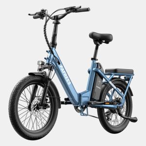 Bicicleta EléTrica FlexíVel Fafrees F20 - Motor De 250 W, Pneus De 20 Polegadas, Freios A Disco MecâNicos - Cinza-Azulado