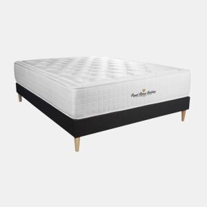 Conjunto de Estrado Preto + Colchão ROYAL PALACE BEDDING Buckingham (140x200 cm - Espuma Viscoelástica- Altura: 30 cm)