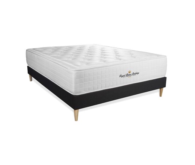 Pack colchón buckingham 130x220cm + somier multiláminas, espuma viscoelástica, 7 zonas de confort