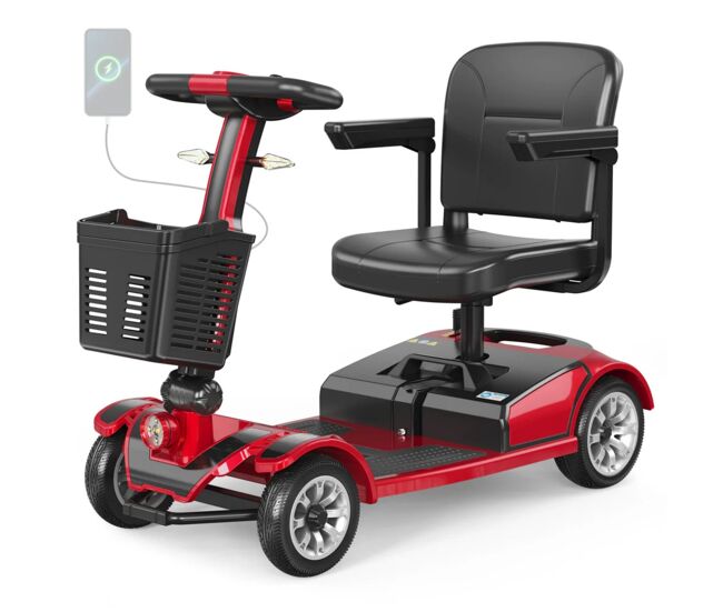 Scooter movilidad seedream s-01(mate) - motor 250w batería 24v20ah 8 pulgadas freno magnético - rojo