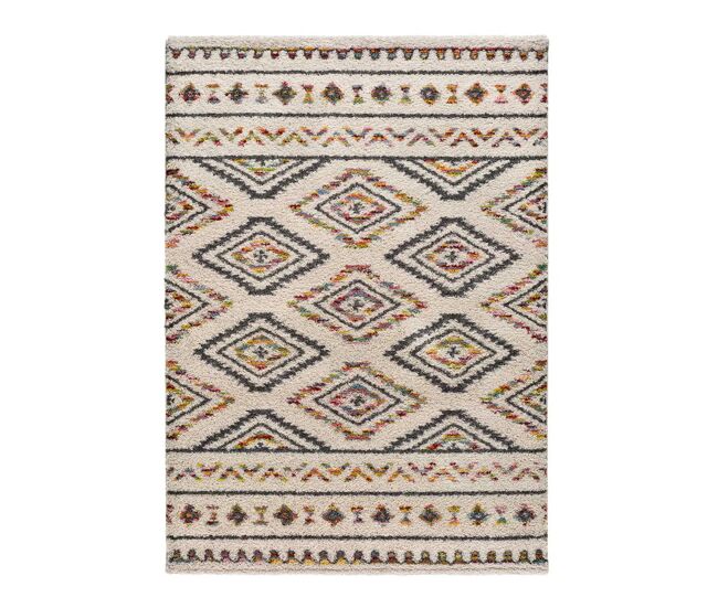 Alfombra shaggy étnica multicolor kasbah, 160x230 cm - atticgo