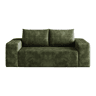 Sofá modular de 180 cm, de 2 lugares u2013 assento profundo, sem montagem, veludo canelado, espuma de alta densidade u2013 Verde