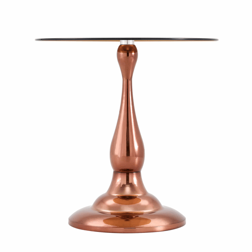 Mesa auxiliar redonda - Vidro temperado e base estável, design moderno e compacto para a sala de estar ou o quarto - Castanho Mesa auxiliar redonda - Vidro temperado e base estável, design moderno e compacto para a sala de estar ou o quarto - Castanho