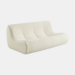 Sofá modular em tecido bouclé, 3 lugares Branco - 182x105x72 cm