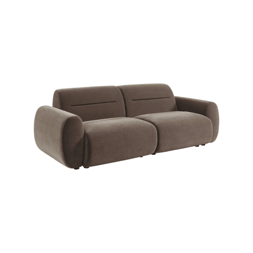 Sofá em tecido, 3 lugares Taupe - 230x99x80 cm