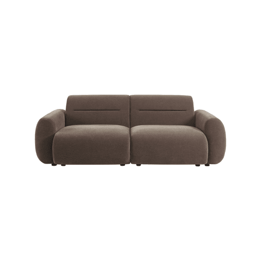 Sofá em tecido, 3 lugares Taupe - 230x99x80 cm