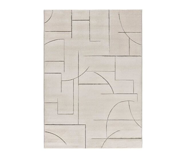 Alfombra geométrica crema LENA, 120x170 cm - ATTICGO