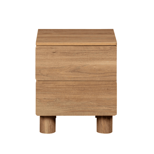 Mesa de cabeceira com efeito madeira com 2 gavetas, set de 2, Ayana, Madeira de nogueira, 40x38x48 cm Mesa de cabeceira com efeito madeira com 2 gavetas, set de 2, Ayana, Madeira de nogueira, 40x38x48 cm