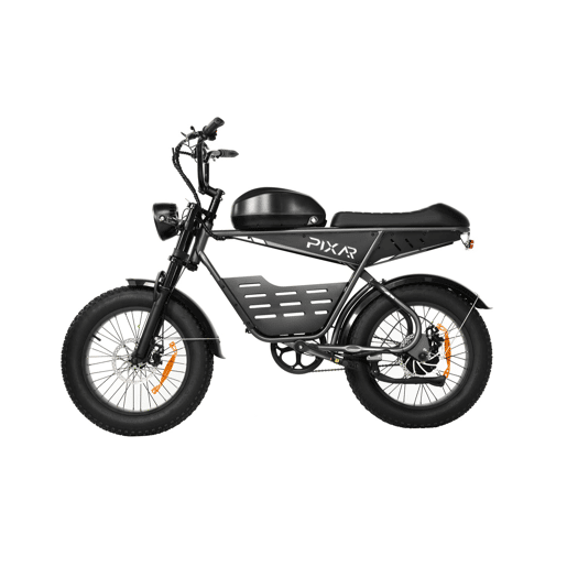 Pixar SUPER V 48V 30AH 20x4 Bicicleta Elétrica Cinza Freio a Disco