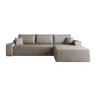 Sofá modular de canto de 270 cm - 3 lugares, chaise longue em L, assento profundo, sem montagem - Camel
