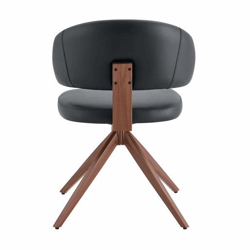 Cadeira giratória de jantar - 360° com estrutura metálica, estofamento confortável e design moderno para escritório e sala de estar - Preto Cadeira giratória de jantar - 360° com estrutura metálica, estofamento confortável e design moderno para escritório e sala de estar - Preto