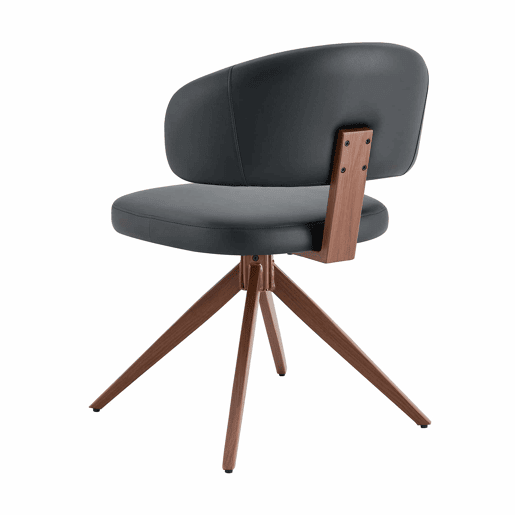 Cadeira giratória de jantar - 360° com estrutura metálica, estofamento confortável e design moderno para escritório e sala de estar - Preto Cadeira giratória de jantar - 360° com estrutura metálica, estofamento confortável e design moderno para escritório e sala de estar - Preto