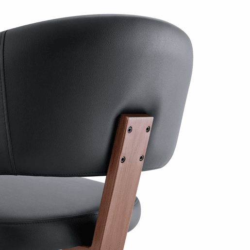 Cadeira giratória de jantar - 360° com estrutura metálica, estofamento confortável e design moderno para escritório e sala de estar - Preto Cadeira giratória de jantar - 360° com estrutura metálica, estofamento confortável e design moderno para escritório e sala de estar - Preto