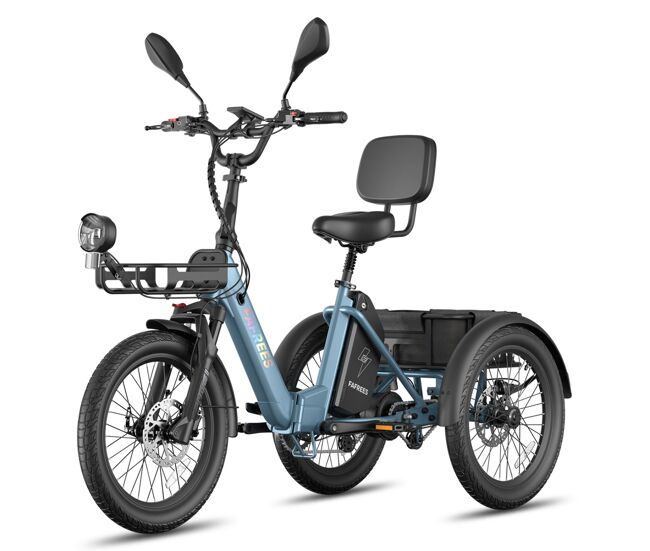 Bicicletas eléctricas fafrees f20 mate ii - motor 250w batería 48v25ah 20 pulgada neumáticos freno de disco hidráulico - gris azulado