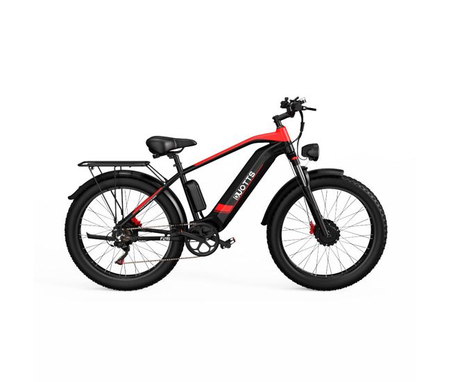 Bicicleta eléctrica duotts f26 - batería 840wh autonomía 50km - negro rojo
