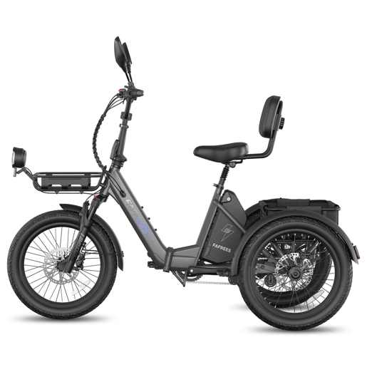 Bicicletas eléctricas FAFREES F20 Mate II - Motor 250W Bateria 48V25AH 20 Polegadas Pneus Travão a disco hidráulico - Preto-chumbo