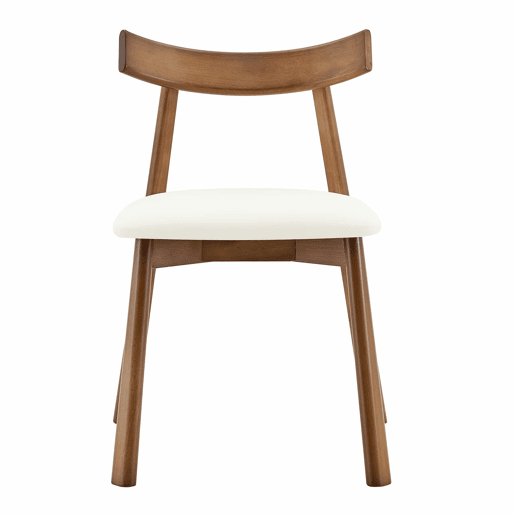 Cadeiras de jantar (2 unidades) u2013 com estrutura em madeira, estofadas e com encosto ergonómico, modernas para a cozinha e a sala de estar u2013 Branco