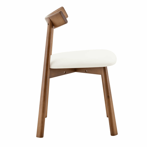 Cadeiras de jantar (2 unidades) u2013 com estrutura em madeira, estofadas e com encosto ergonómico, modernas para a cozinha e a sala de estar u2013 Branco