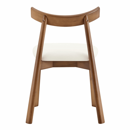 Cadeiras de jantar (2 unidades) u2013 com estrutura em madeira, estofadas e com encosto ergonómico, modernas para a cozinha e a sala de estar u2013 Branco
