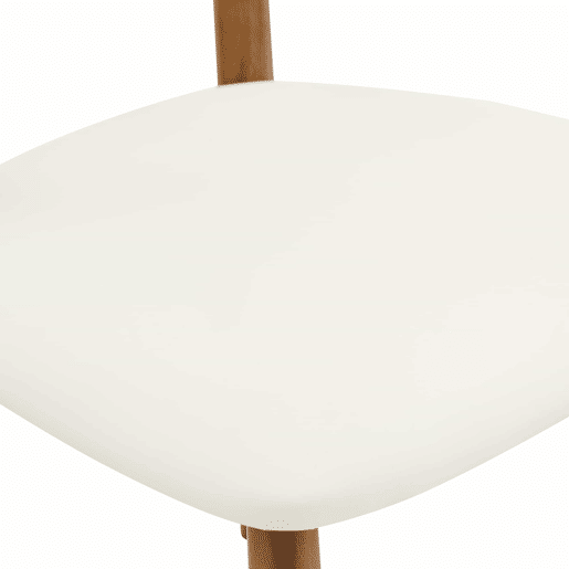 Cadeiras de jantar (2 unidades) u2013 com estrutura em madeira, estofadas e com encosto ergonómico, modernas para a cozinha e a sala de estar u2013 Branco